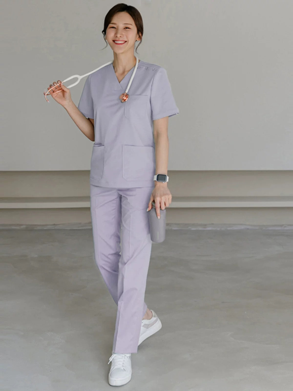 Polyester Rayon Spandex Fabric Scrub Style Scrub Uniform Suit Women Teal Jogger Medical Nursing Scrub Jacket