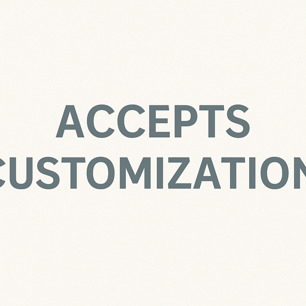 Customized products can accept customization of any product